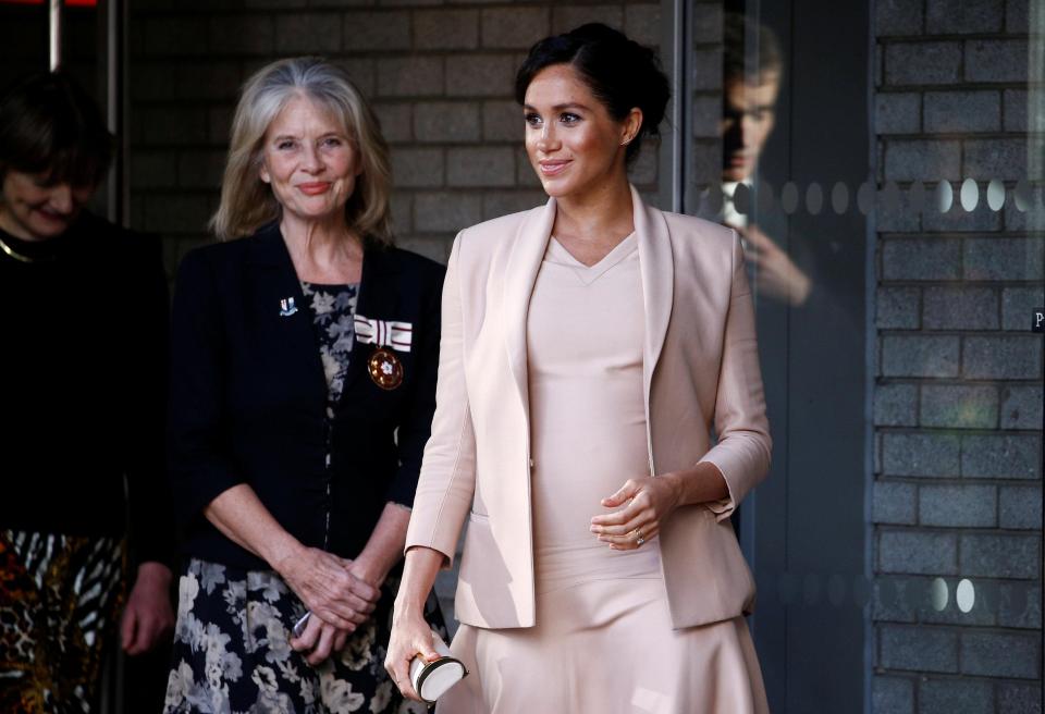  Meghan opted for a Brandon Maxwell dress and matching blazer