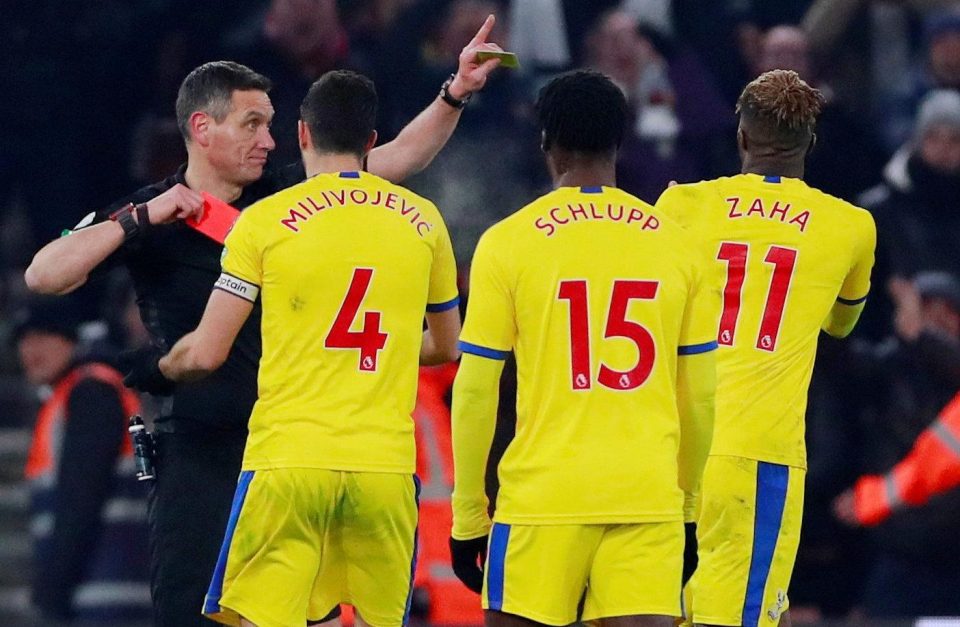  Crystal Palace players protested the red - but Wilfried Zaha was his own worst enemy