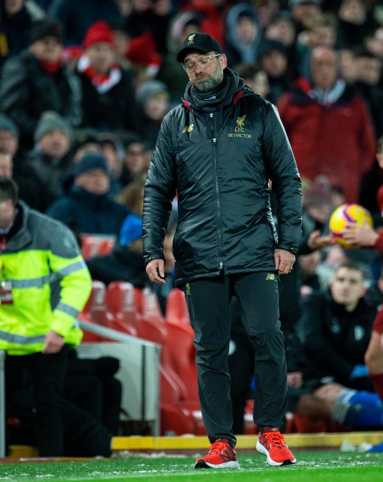  Jurgen Klopp blamed snow for Liverpool's 1-1 draw at home to Leicester