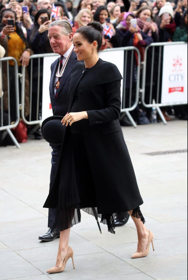  The Duchess wore all black for the visit