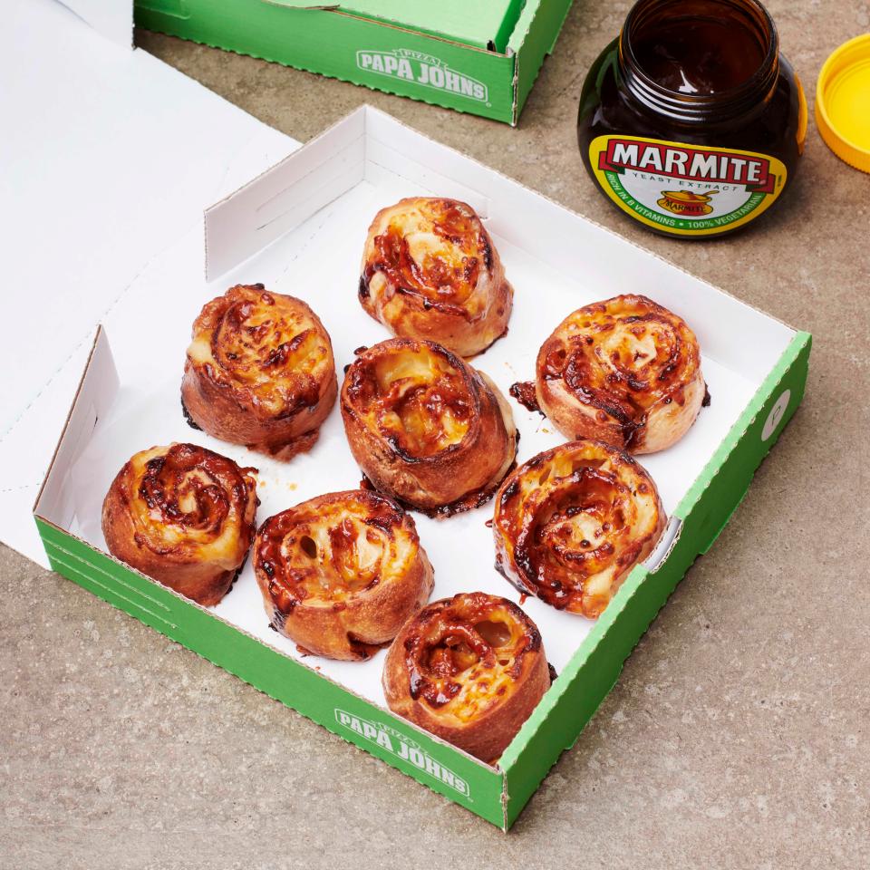  The Marmite & cheese scrolls come in a portion of eight for £4.49