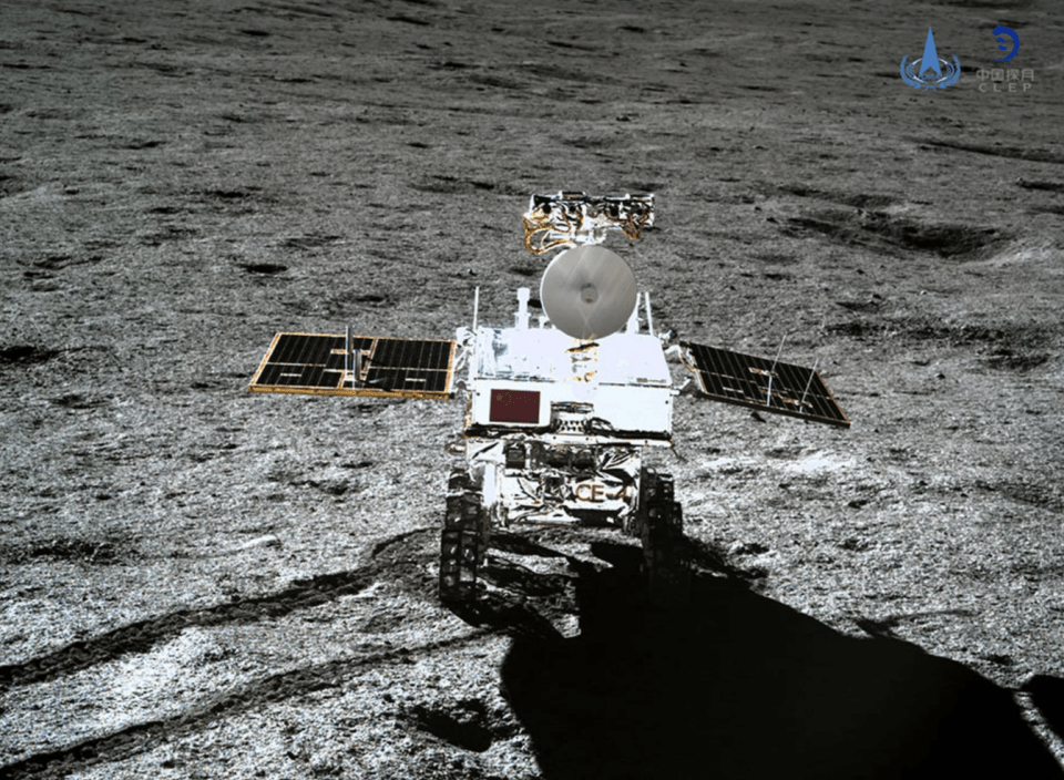 A snap of the rover taken by the lander