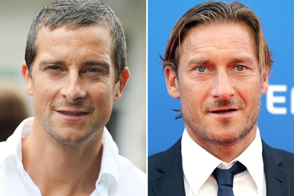 Many Twitter users have spotted a resemblance between Grylls and Totti