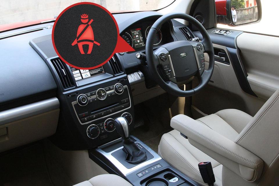  File photo of the interiors of a Land Rover Freelander, which is the car Philip drives, with insert of how the device may look