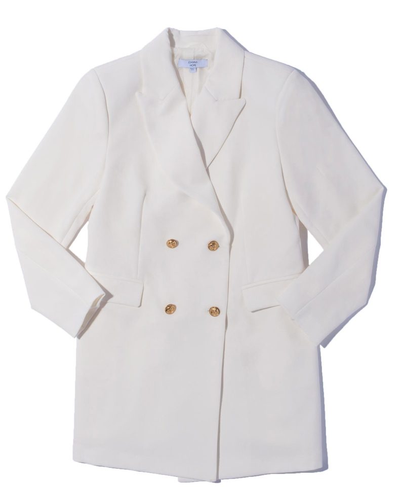  Wearing an oversized blazer over a dress is great for the office or for an evening look