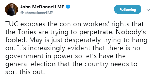  John McDonnell said the move was a 'con'