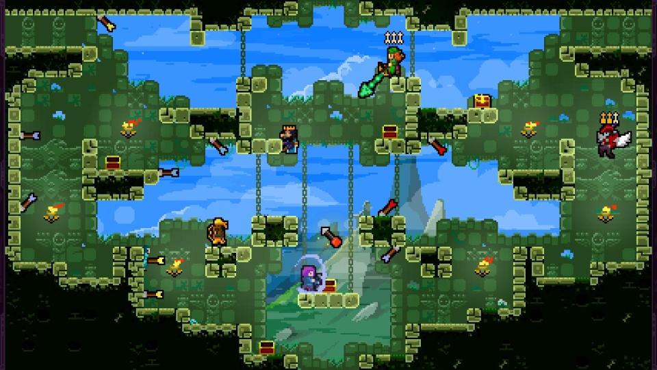  The simple mechanics and six-player battles make Towerfall a great game to get the whole family round the telly