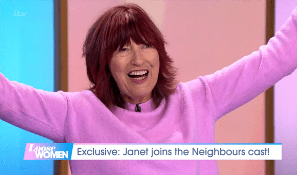  Janet was thrilled by her 'world exclusive' announcement on today's Loose Women