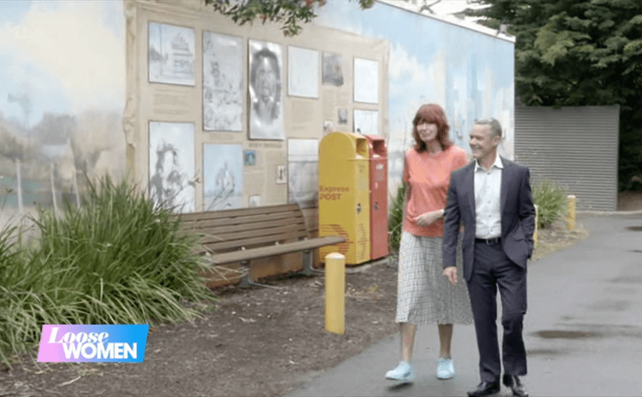  Stefan Dennis showed her round the famous set in Melbourne, Australia