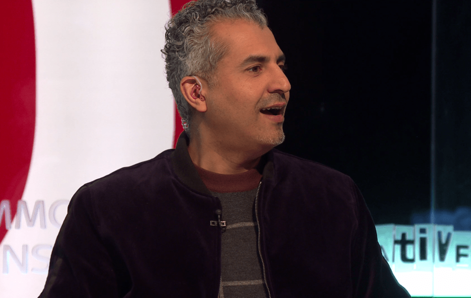 Radio presenter Maajid Nawaz looked shocked 