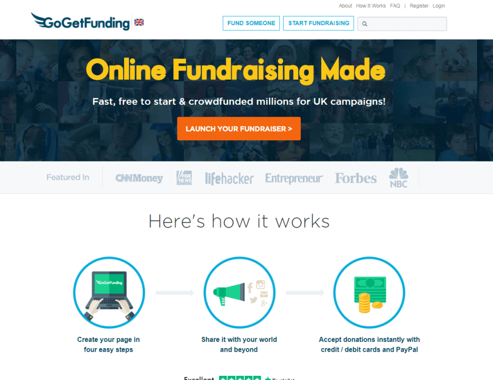  A GoGetFunding.com spokesperson said they removed the page as soon as they learnt it was falsely set up