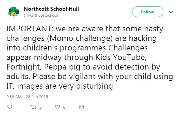  Northcott School in Hull has warned parents about the trend