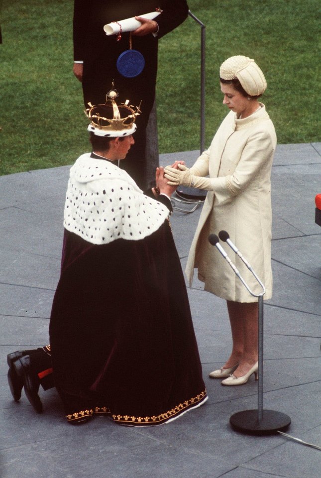 The Queen Prince of Wales Charles investiture