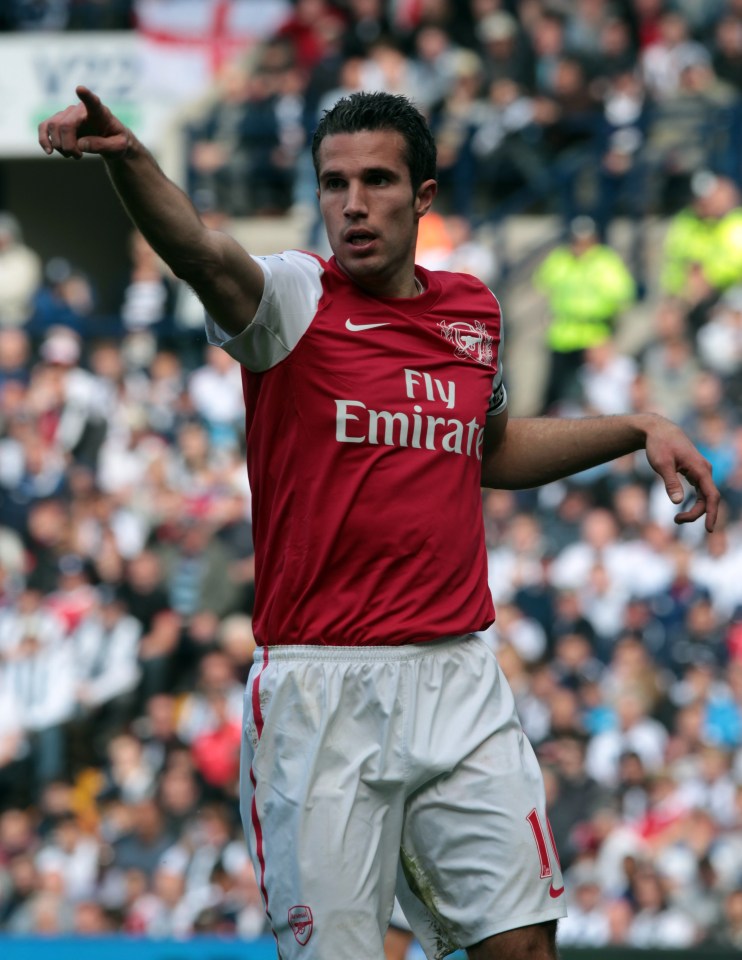  Van Persie scored 190 goals for Arsenal and Manchester United combined