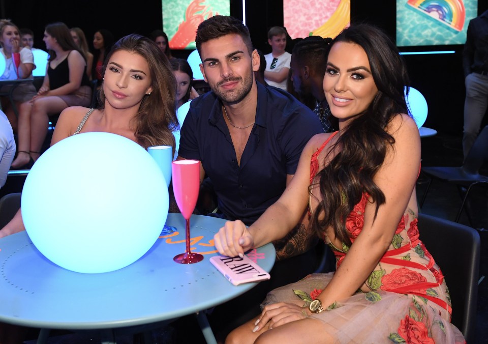 Adam and Rosie, right, were coupled up on Love Island but he dumped her for Zara