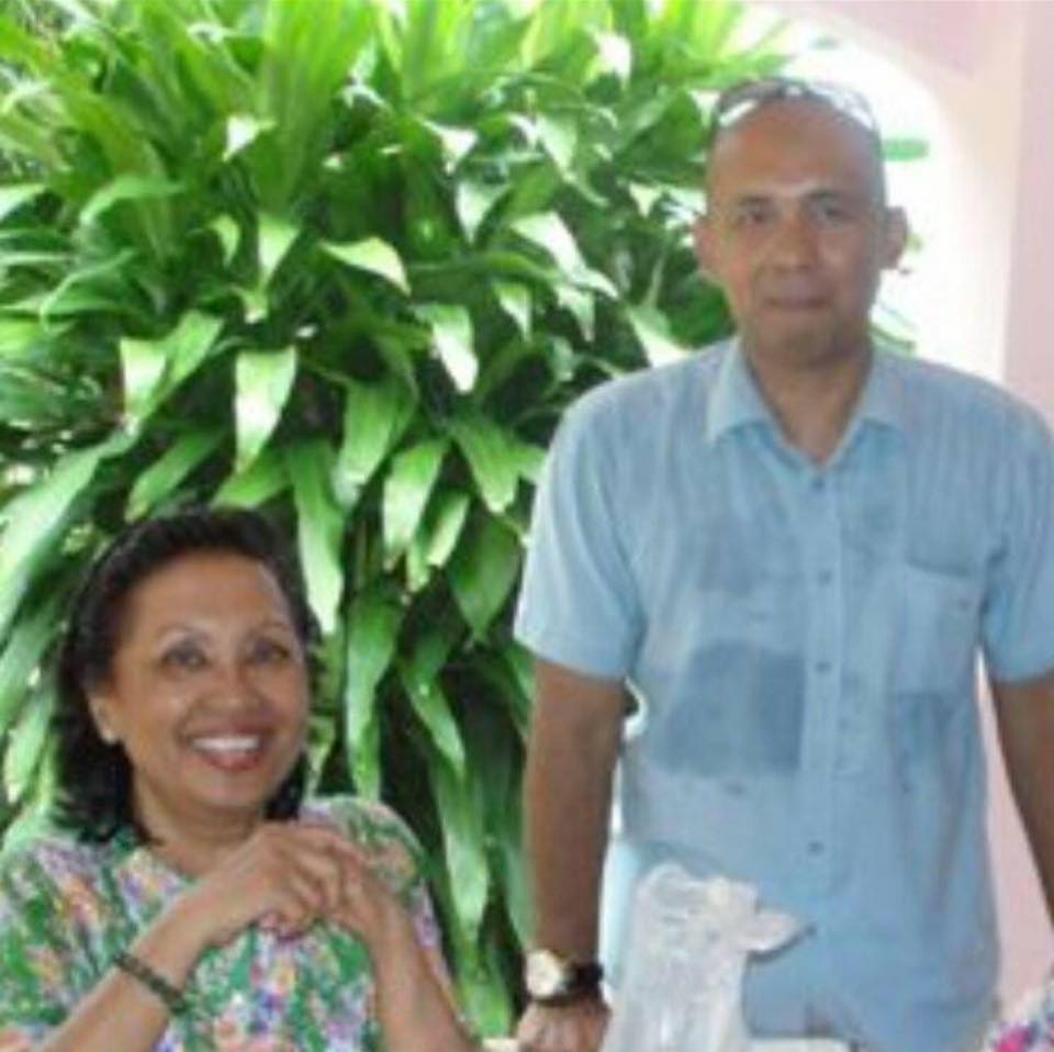  The pilot is said to have robbed some of the passengers before parachuting out of the plane. Here he is pictured with his sister, Sakinab Shah