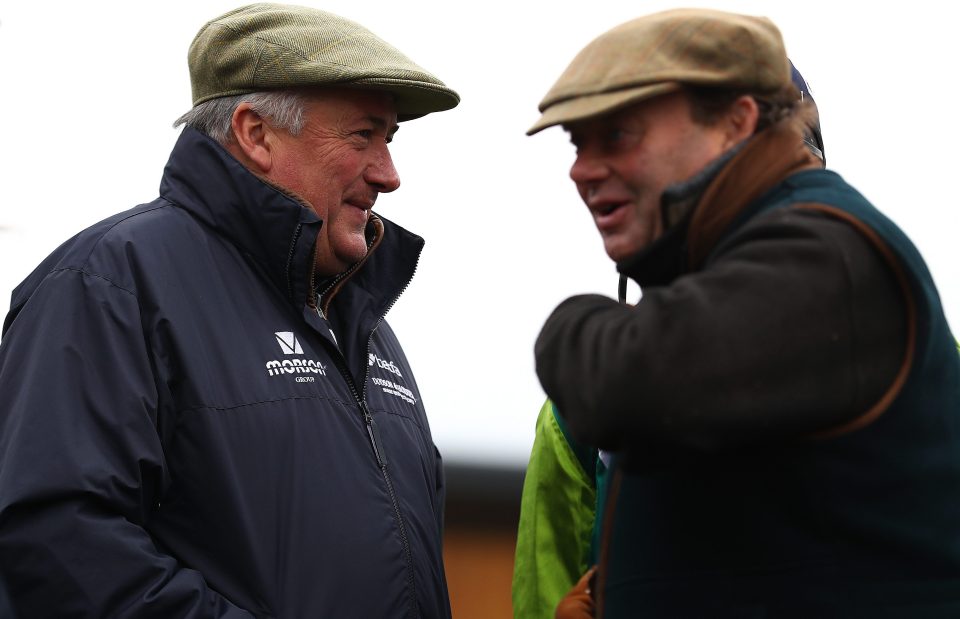  Paul Nicholls (left) was unaffected but Henderson's plans were thwarted