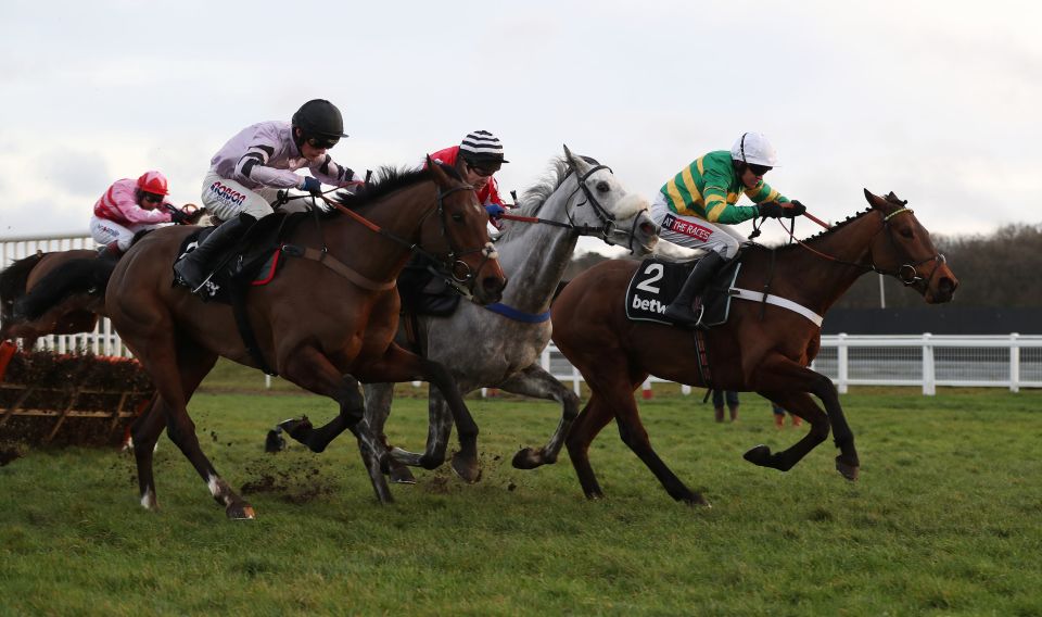  Getaway Trump (far left) looks the bet for the Betfair Hurdle