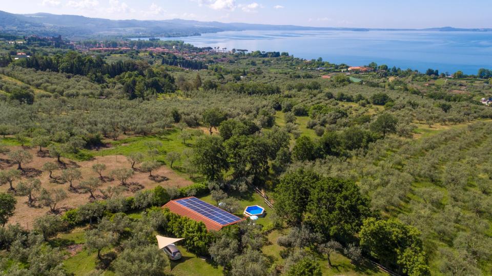 Casa Francigena is set high up in the hills surrounded by olive groves and farmland