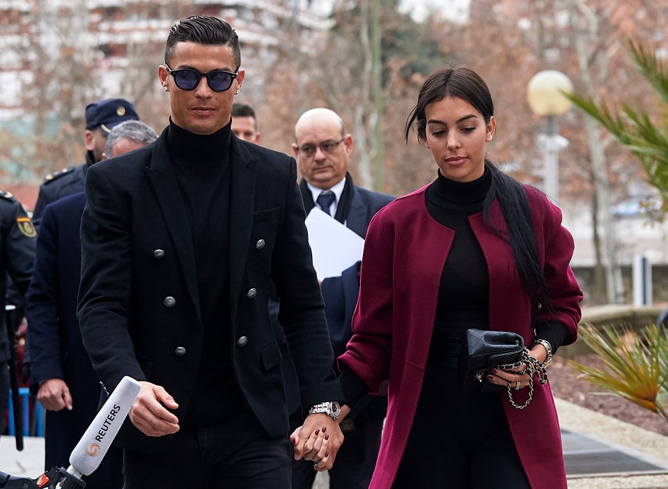 Cristiano Ronaldo and partner Georgina Rodriguez arrive in Madrid to attend a court hearing