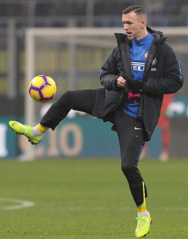  Ivan Perisic was on the bench for last night's Coppa Italia game against Lazio