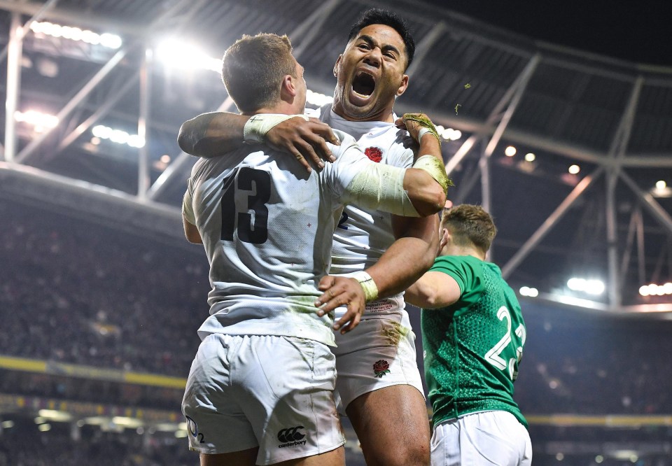 England celebrate their victory in Dublin against pre-tournament favourites Ireland