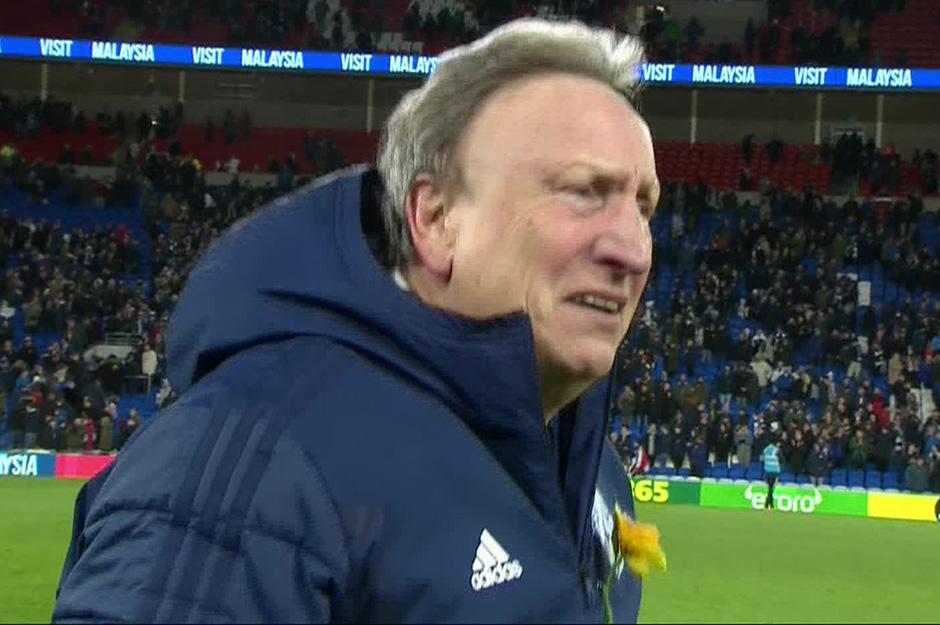 Warnock was visibly emotional during the lap of honour