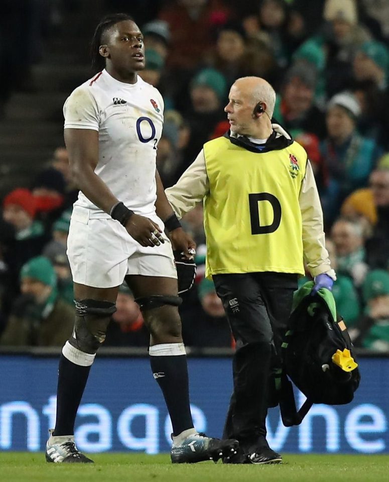  Maro Itoje limped off against Ireland