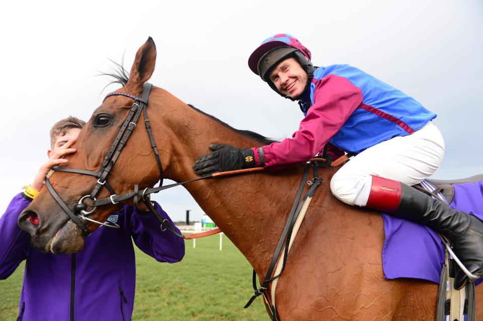  La Bague Au Roi and Richard Johnson celebrate after their Leopardstown win on Sunday