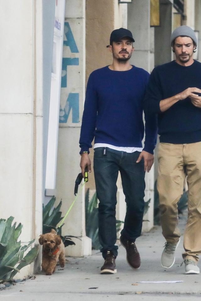  Orlando Bloom is often pictured taking little Mighty out for walks