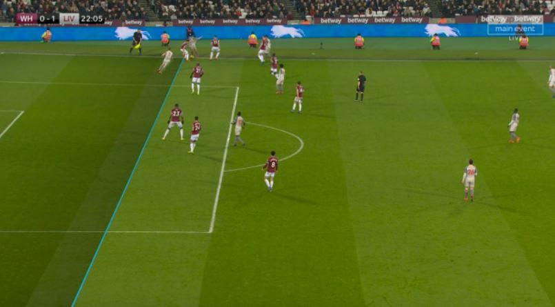 James Milner was offside after Adam Lallana knocked the ball onto the midfielder