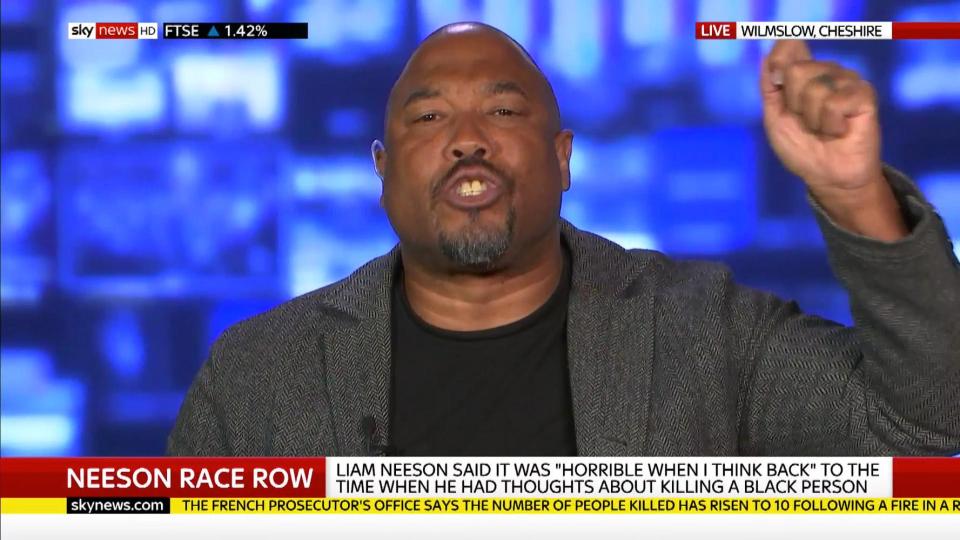  John Barnes highlighted the fact Neeson said he was 'horrified' for the way he felt