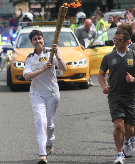 Vikki was handed the Olympic Torch ahead of the London 212 Olympic Games