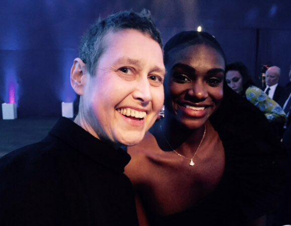 Vikki ensured her legacy will be carried forward for women to be trailblazers in sports journalism - here she is with GB athlete Dina Asher-Smith