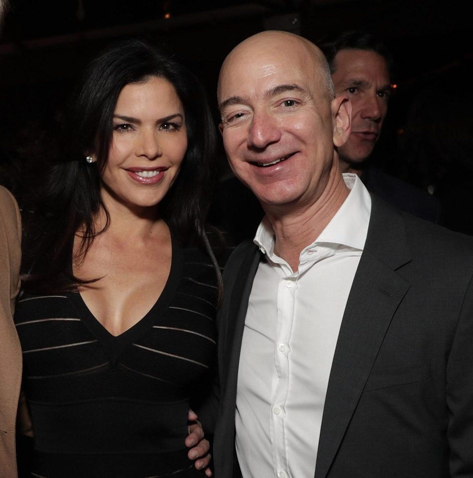  Jeff Bezos with his mistress Lauren Sanchez. The Amazon billionaire claims he was the target of a blackmail attempt over raunchy private messages between the pair