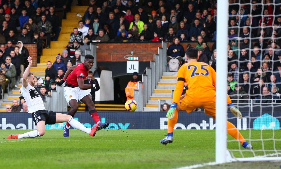  Pogba netted another double for the Red Devils in their 3-0 win against Fulham