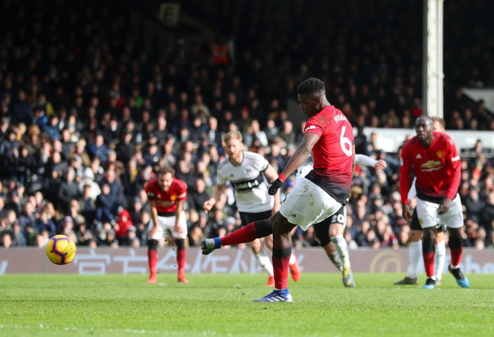 Pogba made it two for him and three for United from the penalty spot