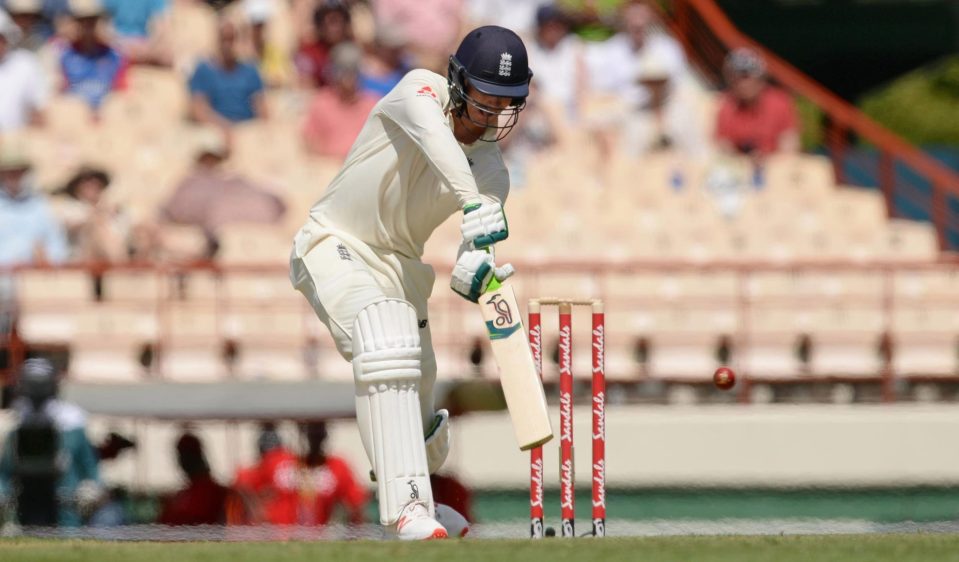  Keaton Jennings was caught off an edge at the Darren Sammy stadium