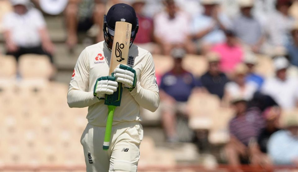  Keaton Jennings leaves the field after being dismissed for England against the West Indies