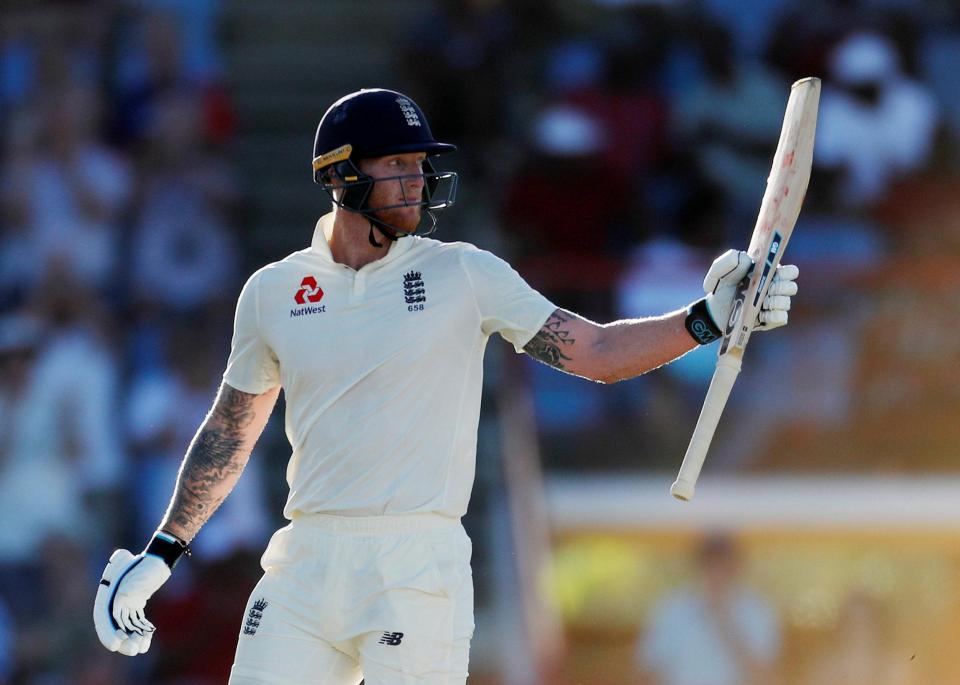  Ben Stokes celebrates his half-century