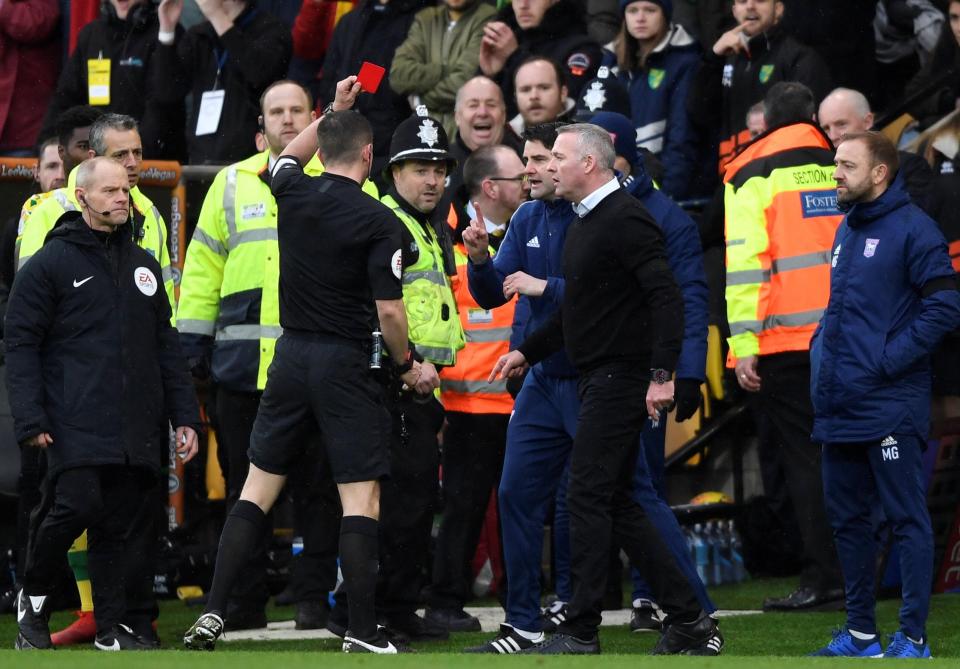  Paul Lambert was then, not surprisingly, shown a red card for going crazy on the touchline