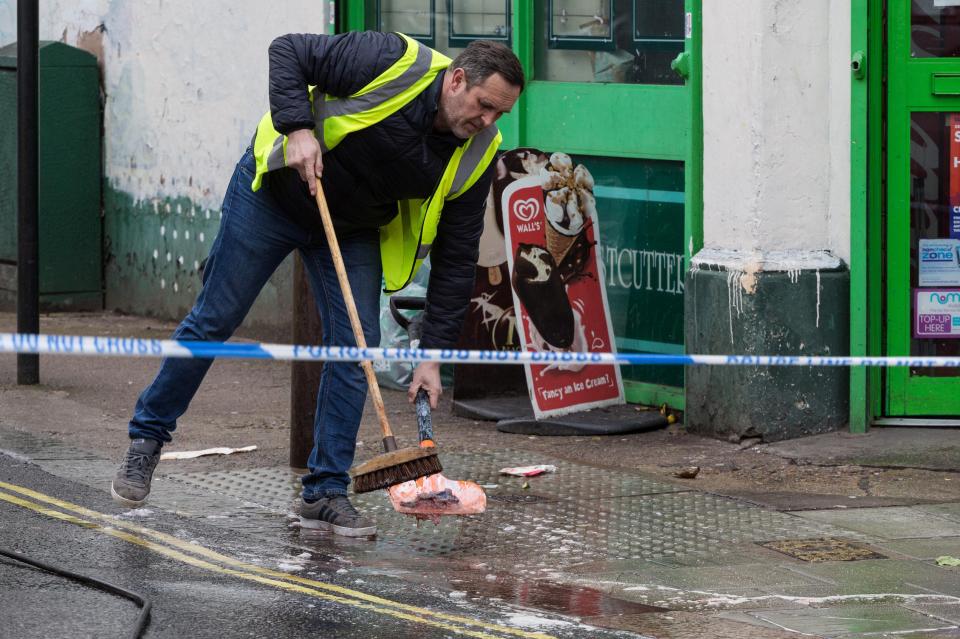  A shop customer was stabbed to death by another man in East Dulwich, London, at around 3am today