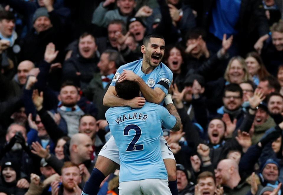  Gundogan made it 3-0 25 minutes after his drilled effort beat Kepa down to his bottom left