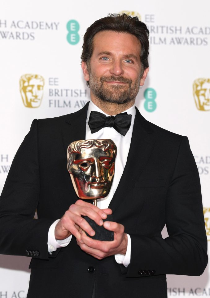  Bradley Cooper favoured the Baftas over the Grammys last night as he claimed the best original music award for his work on A Star Is Born at London's Royal Albert Hall