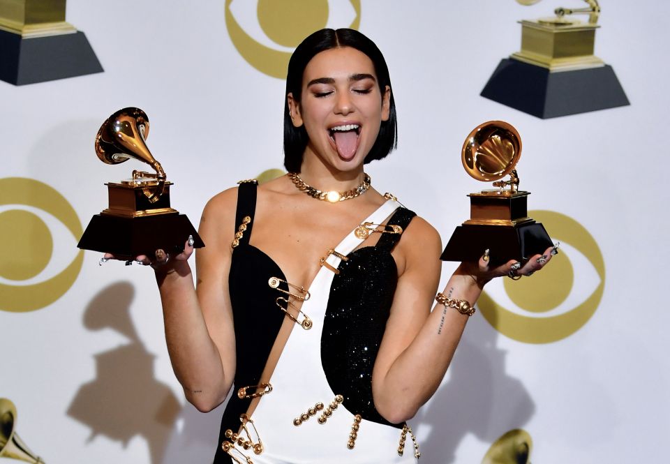 Dua Lipa won dual awards at the Grammy's this year