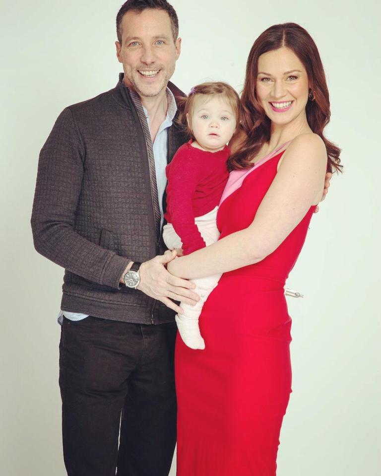 Commercial director Laura Stewart with husband Alex, 45, an art teacher, and one-year-old daughter, Orla