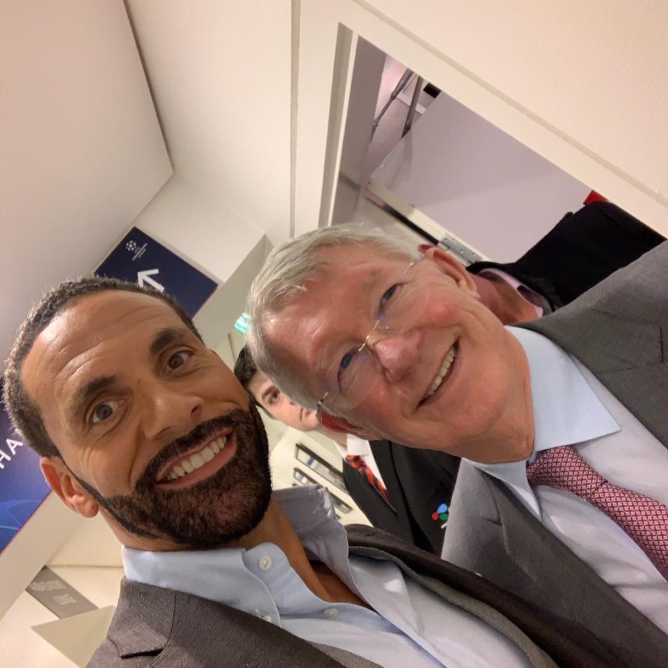 Sir Alex Ferguson had a selfie with Rio Ferdinand and it received some lovely comments