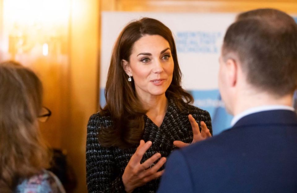 Kate Middleton was pictured speaking to just a few of those involved i in the conference