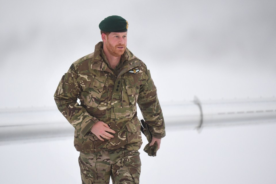  Prince Harry was pictured arriving in Norway to meet troops training in freezing conditions