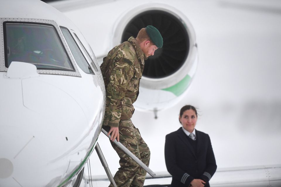  Prince Harry was pictured arriving in Norway to meet troops training in freezing conditions